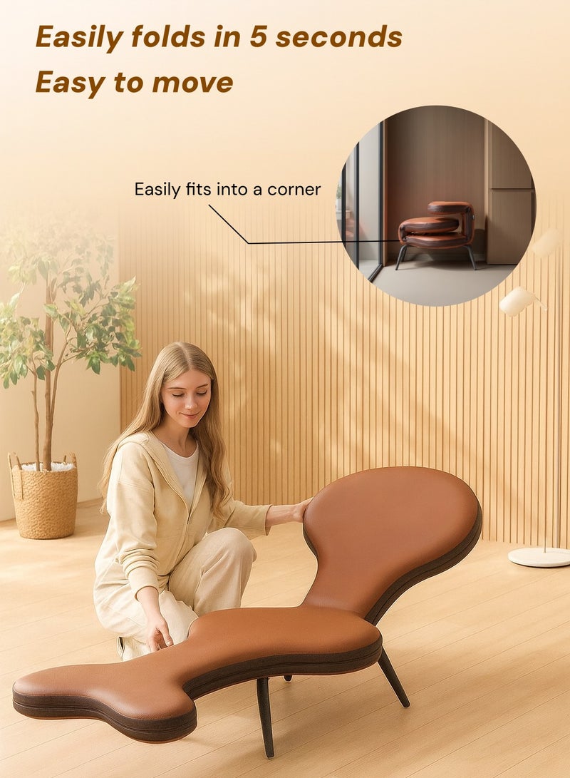 Shangxing Multifunctional three-fold lazy chair, convertible sofa bed, home living room balcony reclining and nap chair - Image 4