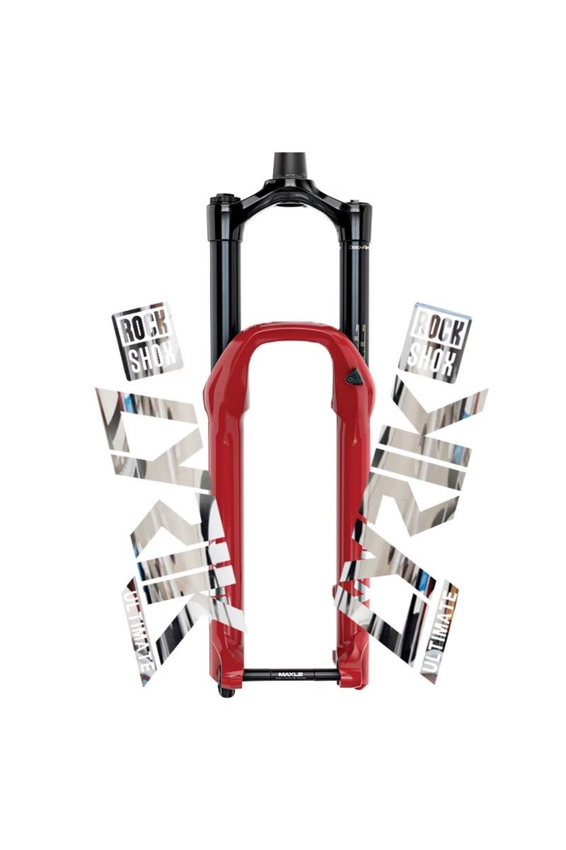 Silver rockshox lyrik front fork decals mountain bike waterproof bicycle decoration DIY mtb cyclig s