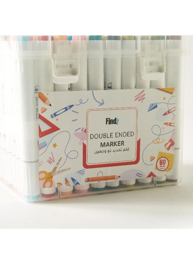 Findz 80-Piece Marker Pen Set for Artists