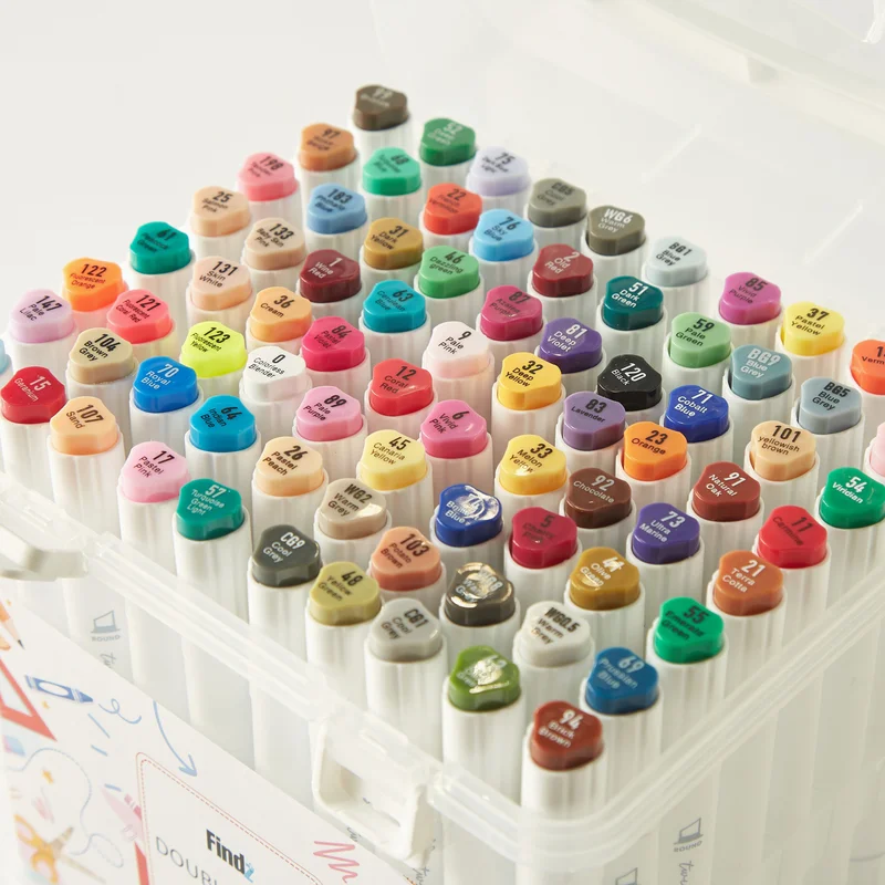 Findz 80-Piece Marker Pen Set for Artists