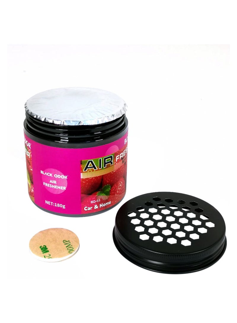 ستوربيري معطر هواء للسيارة برائحة سوداء 180 جرام من الزيوت العطرية الطبيعية معطر هواء للسيارة والمنزل BO03 فراولة - Image 3