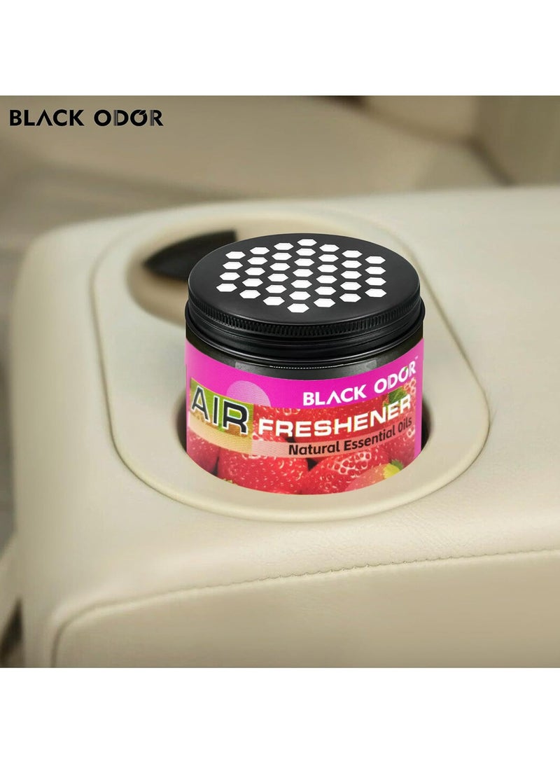 ستوربيري معطر هواء للسيارة برائحة سوداء 180 جرام من الزيوت العطرية الطبيعية معطر هواء للسيارة والمنزل BO03 فراولة - Image 4