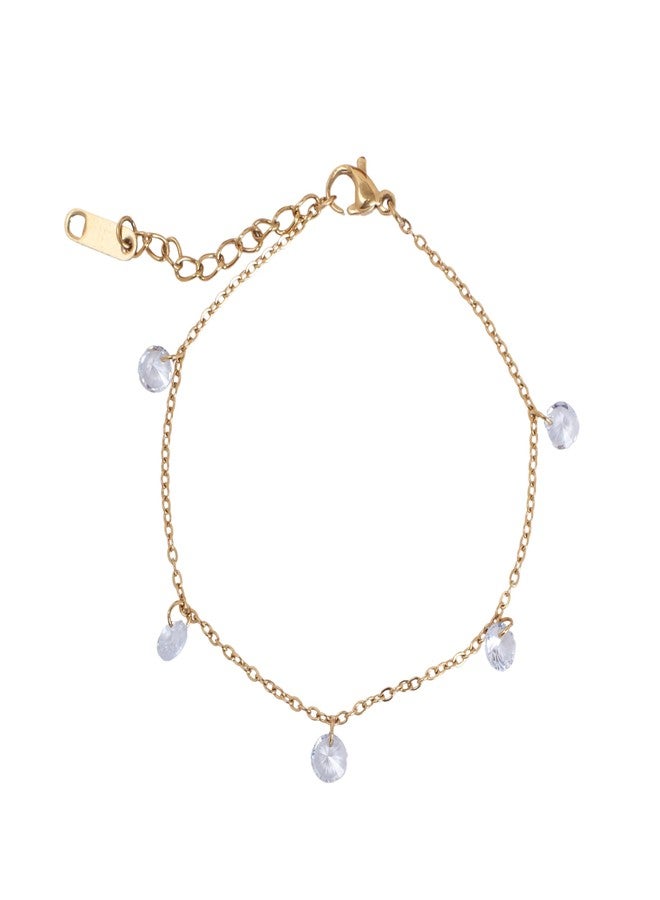 SALTY Anti Tarnish Tessellated Stone Bracelet for Women | Fancy Jewellery Gifts | Hand Band | Latest Fashion Accessories for Girls | Minimal Jewelry Design | Ideal for Gifting | Marriage, Birthday | Gift for Valentine Day - Image 1