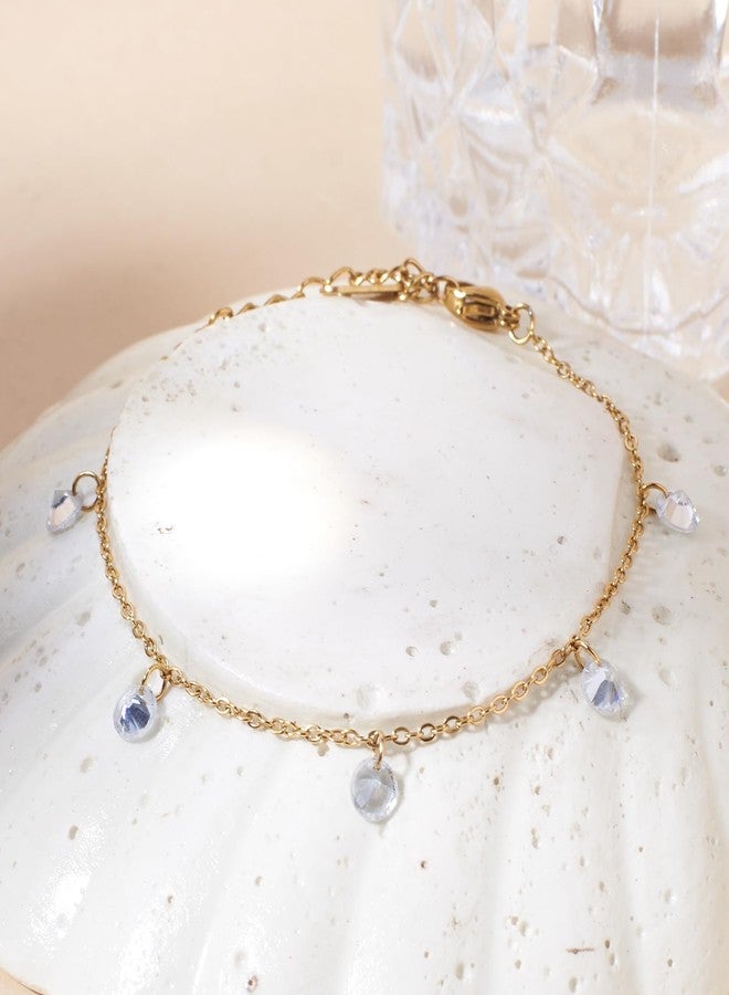 SALTY Anti Tarnish Tessellated Stone Bracelet for Women | Fancy Jewellery Gifts | Hand Band | Latest Fashion Accessories for Girls | Minimal Jewelry Design | Ideal for Gifting | Marriage, Birthday | Gift for Valentine Day - Image 3