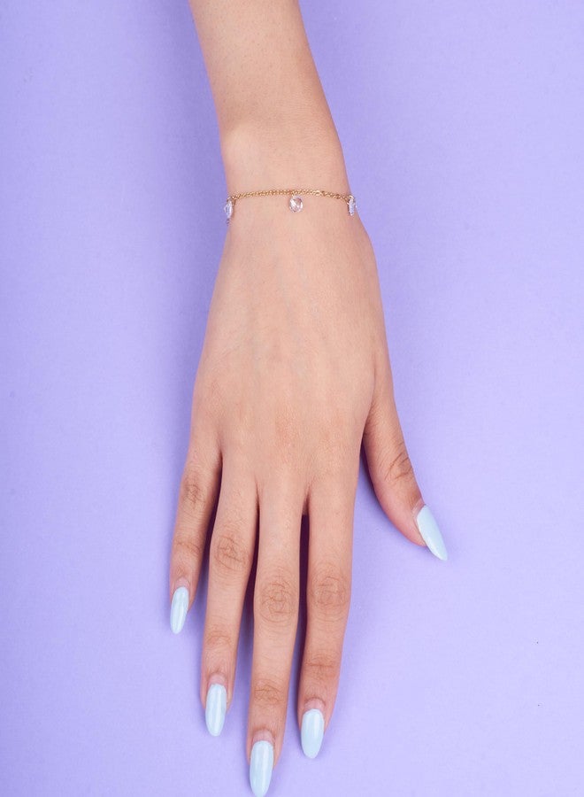 SALTY Anti Tarnish Tessellated Stone Bracelet for Women | Fancy Jewellery Gifts | Hand Band | Latest Fashion Accessories for Girls | Minimal Jewelry Design | Ideal for Gifting | Marriage, Birthday | Gift for Valentine Day - Image 2