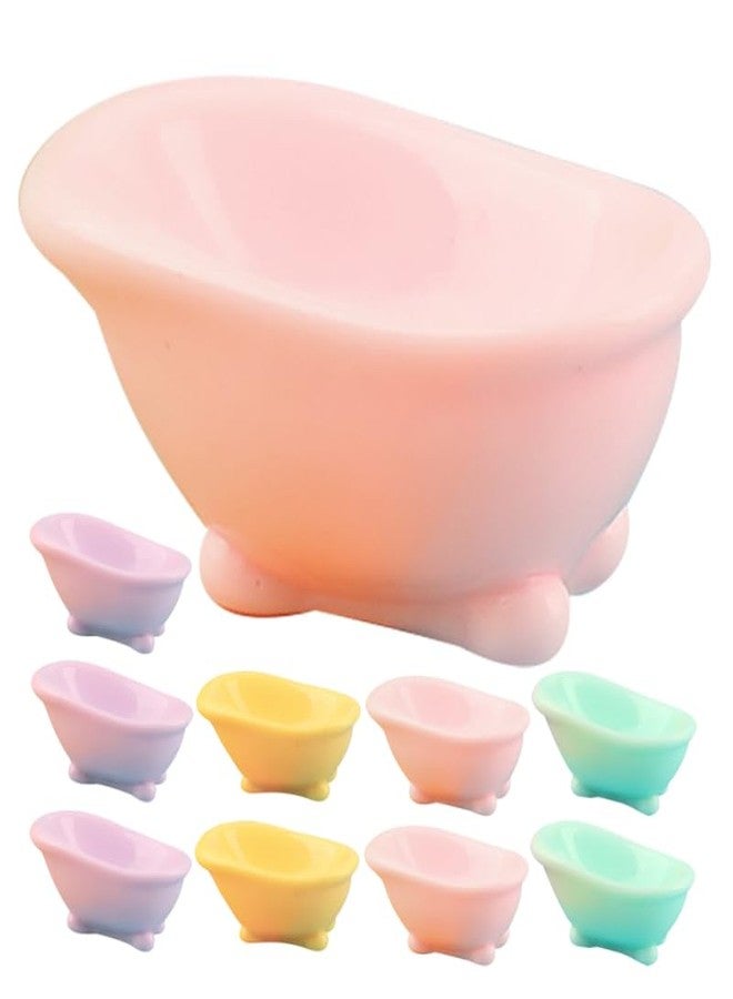 ifundom 10pcs Bathtub Micro Landscape Furniture Models Doll House Accessories Miniature Washing Bathtub Miniature tub Decoration Tiny tub Resin Three-Dimensional Material - Image 1