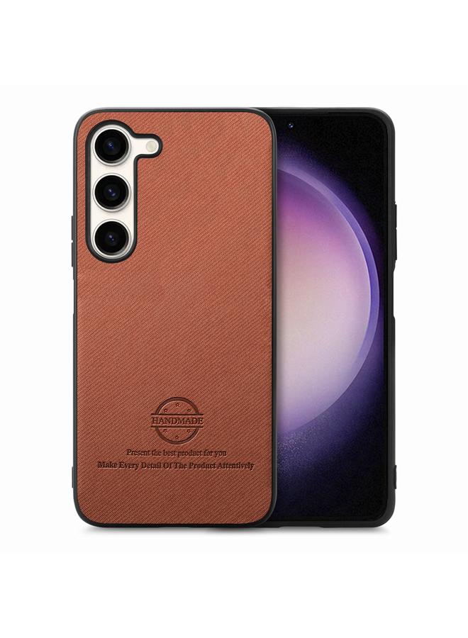 S-TOP Case For Samsung Galaxy S21+ 5G Twill Fabric Leather Skin Back Phone Case - Image 1