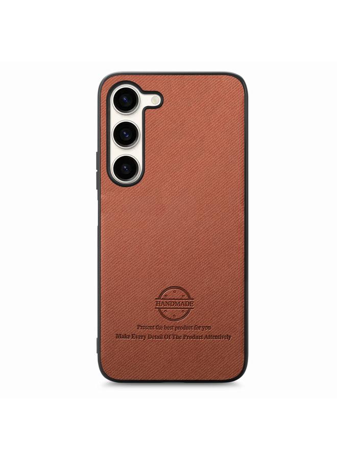 S-TOP Case For Samsung Galaxy S21+ 5G Twill Fabric Leather Skin Back Phone Case - Image 2