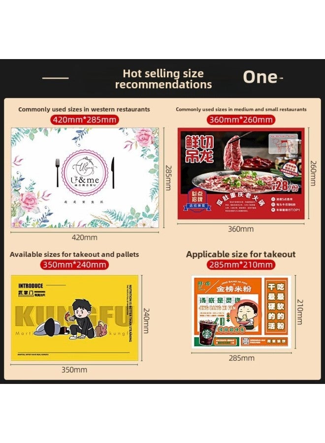 Barbecue Special Disposable Mat Paper Commercial Western-style Japanese Cuisine Oil-proof Takeaway Hot Pot Tray Paper Printing Logo-Color:Customized Free Design/ready Shipped In Stock-Specifications:The Taste Of Life Is Qinghuan  500 Sheets  - Image 5