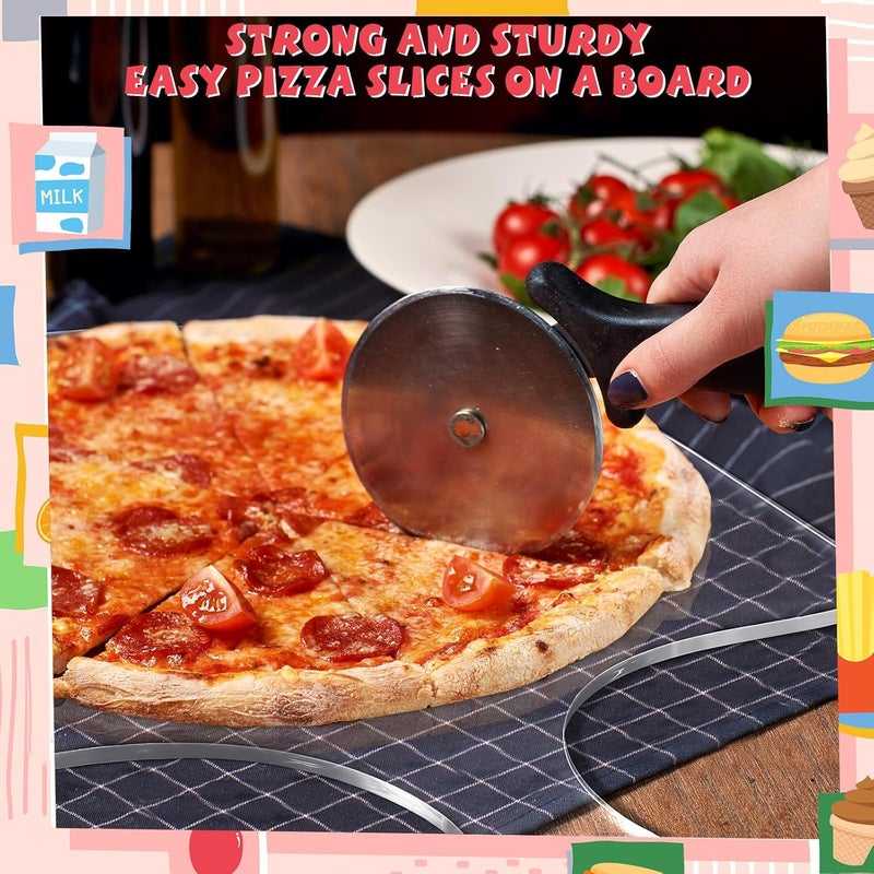 TPGP Yoande 2 Pcs Acrylic Pizza Peel 12 Inch Pizza Paddle Clear Pizza Boards with Handle - Image 3