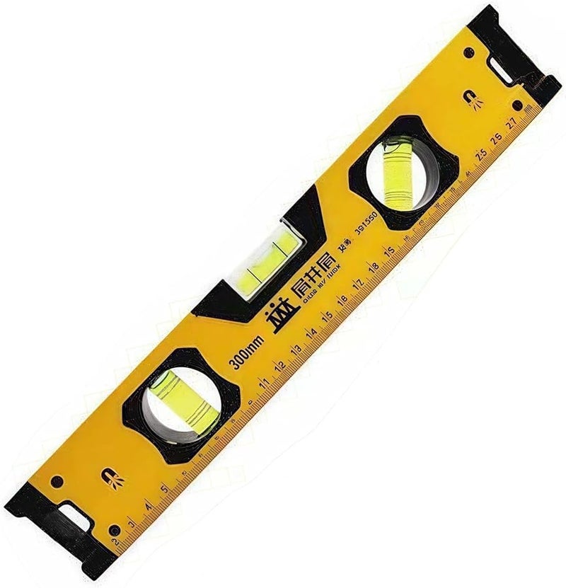 مستوى الروح المغناطيسي للطوربيد 300 ملم ألومنيوم مضاد للصدمات مع 3 قوارير - Image 1