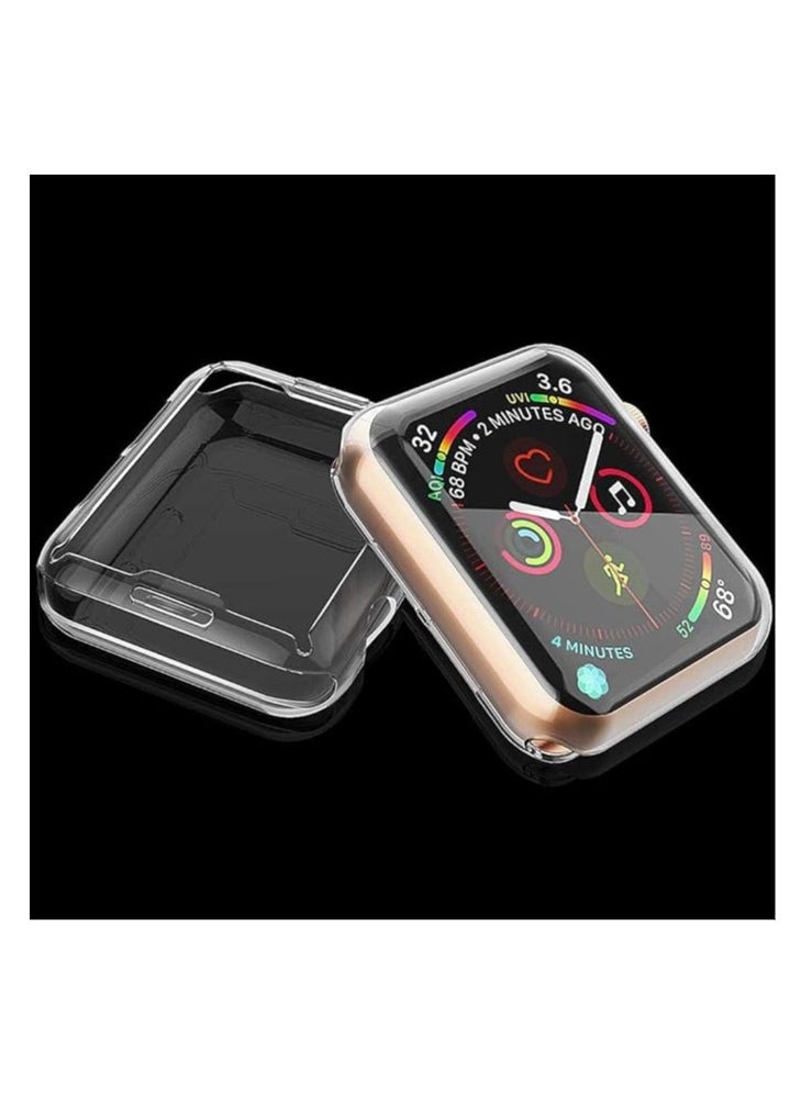 Generic Case for Apple Watch Screen Protector 45mm Series 9 8 7 Cover, Full Protective Hard PC Bumper Face Covers Accessories Designed for iWatch 45 mm Clear  - Image 3