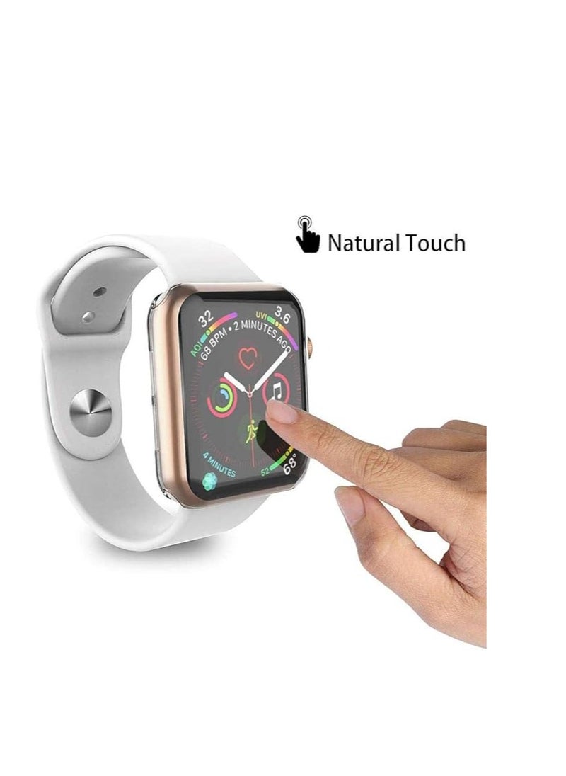 Generic Case for Apple Watch Screen Protector 45mm Series 9 8 7 Cover, Full Protective Hard PC Bumper Face Covers Accessories Designed for iWatch 45 mm Clear  - Image 4