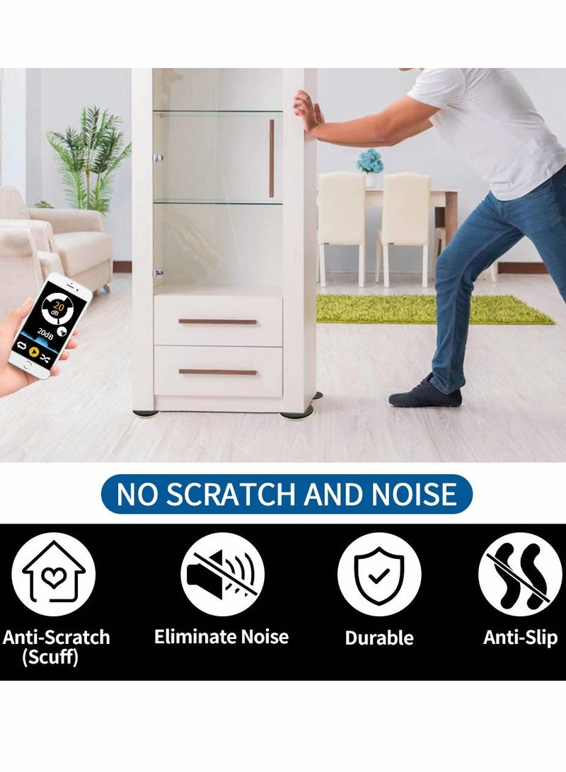 24 Pack Heavy Duty Furniture Sliders for Carpet - 3.5 Inch Reusable Moving Pads to Protect Carpet Surfaces While Easily Moving Furniture - Image 2