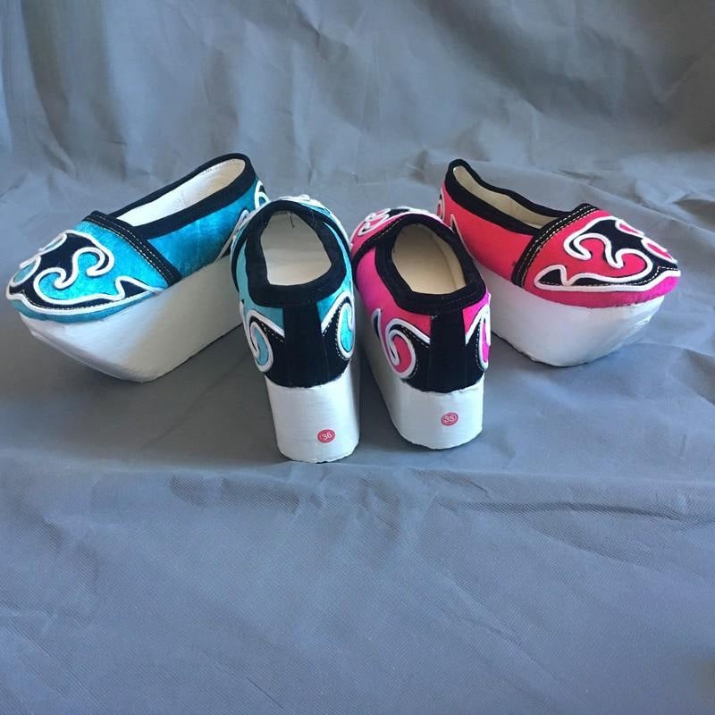 Shoes For Yu Opera Xiaosheng, Ancient Costume Male Scholar Shoes, Deningyun Shoes, Huangmei Opera Liangzhuxiaosheng Boots With Wooden Soles - Image 4