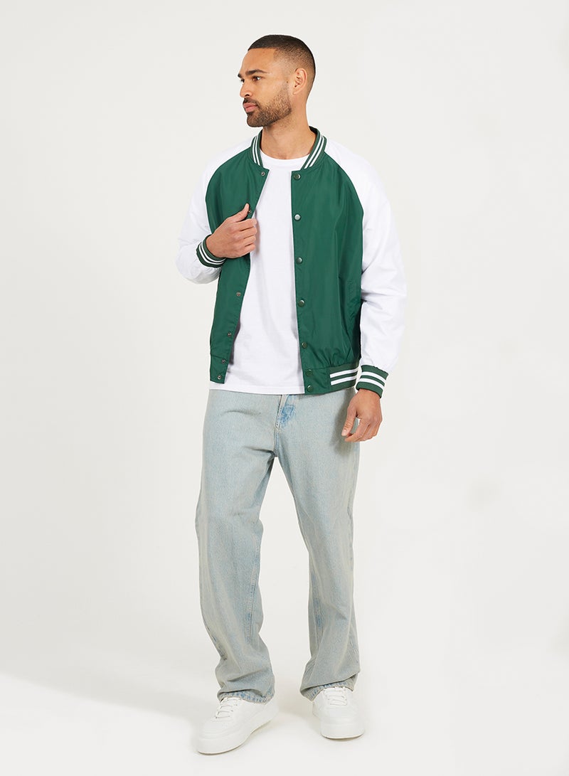BRAVE SOUL MENS LIGHTWEIGHT VARSITY BOMBER JACKET - Image 2