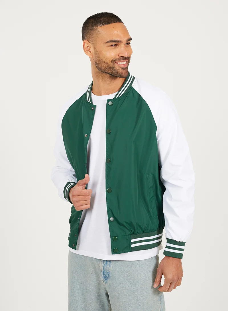 BRAVE SOUL MENS LIGHTWEIGHT VARSITY BOMBER JACKET