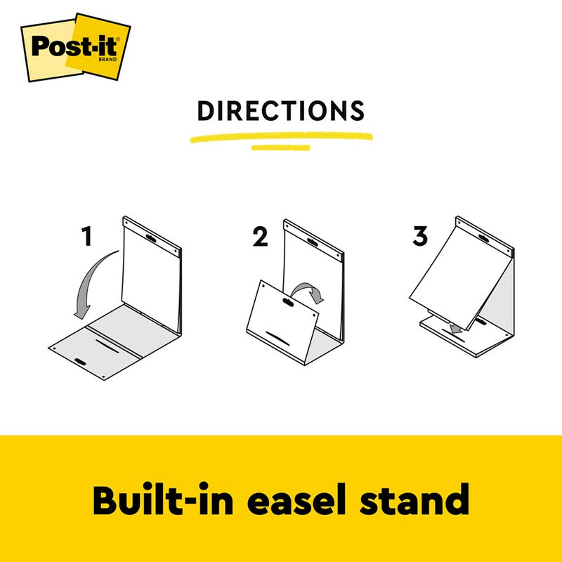 Post-it دفتر رسومات بوست-إت، حامل فني محمول، دفتر حامل طاولة ذاتي اللصق، 20 بوصة × 23 بوصة، 20 ورقة/دفتر، 2 دفاتر/عبوة (563R-DP) - Image 4