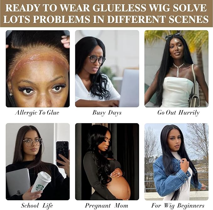 Beluck 200 Density 9x6 Glueless Wig Human Hair For Black Women Pre Cut Max Lace Straight Human Hair Wig HD Lace Front Wigs Human Hair Pre Plucked Ready To Wear Lace Frontal 18 Inch