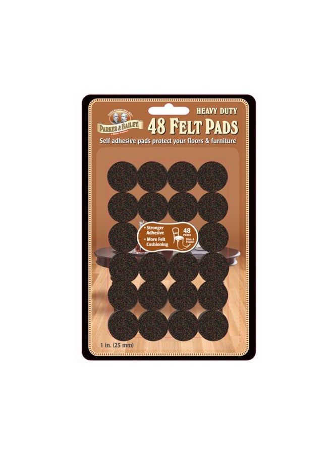 Parker & Bailey Parker And Bailey Felt 48 Pieces 1 Inch Brown 