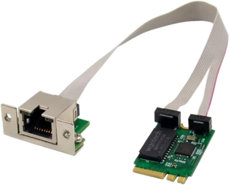 M.2 A+E Ethernet Card Networks Card PCIExpress RTL8125B Industrial Control Networks Adapter / 1G / 100M Easy Installation - Image 1