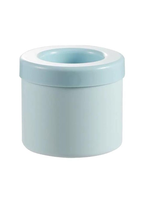 Ice Cube Mold Ice Trays with Lid Large Silicone Ice Bucket Ice Cube Maker Round for Frozen Cocktail Beverages More Sky Blue