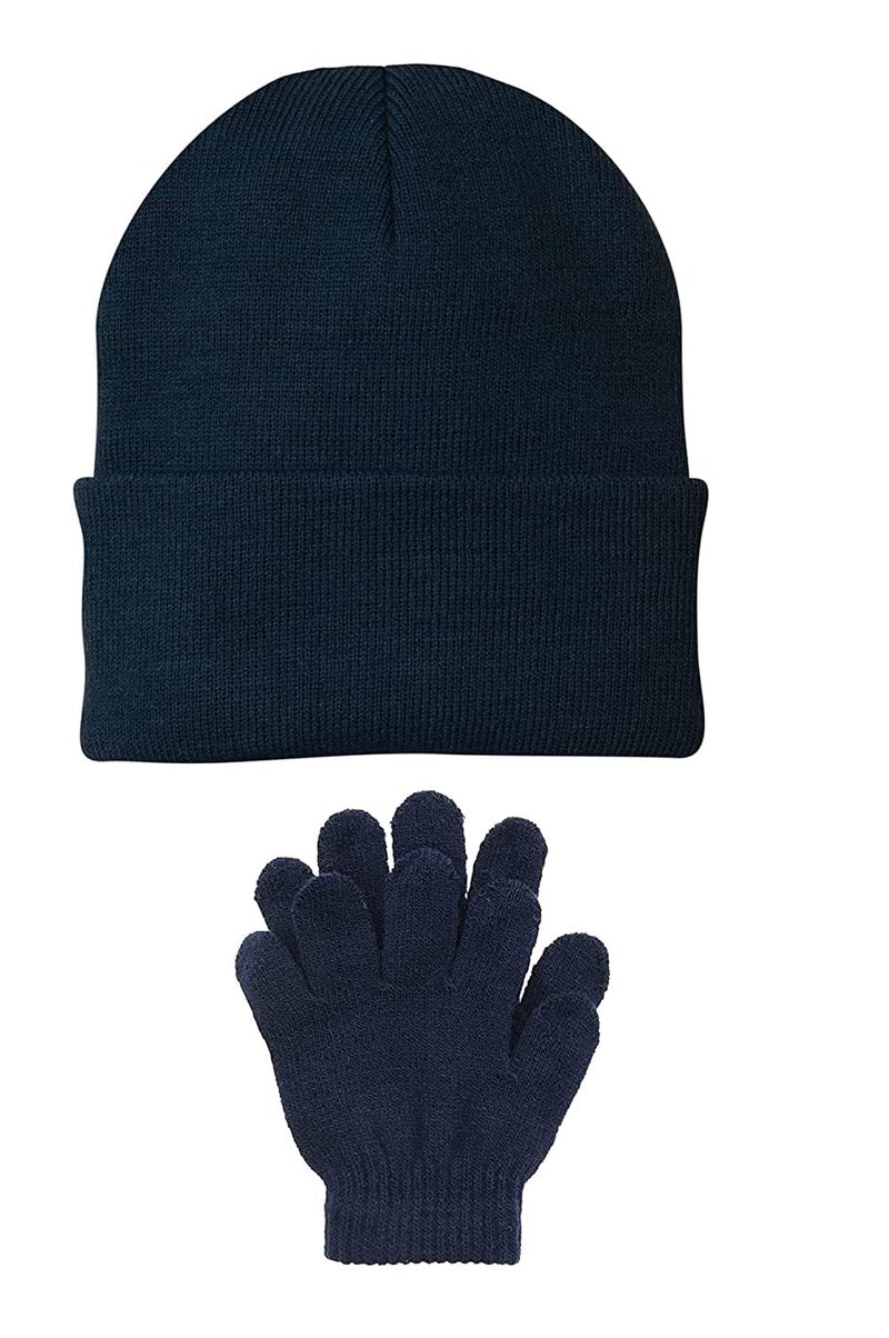 Krystle Boy's and Girl's of School Winter Woolen Cap and Glove (5-10 Years) (Blue) - Image 1