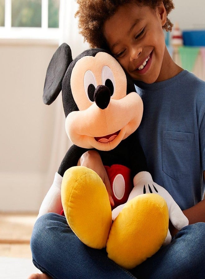 Disney Store Official Mickey Mouse Large Soft Toy for Kids, Cuddly Character with Fuzzy Texture and Embroidered Details, Soft Tail, Plushy Suitable for All Ages. - Image 4