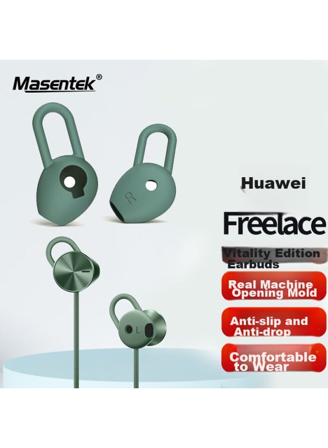 Masentek Es23 Earphone Tip Cover, Compatible With Huawei Freelace Active Edition, Honor X Sport Pro Am66 Bluetooth Earphones, Huawei Silicone Tip Accessory, Green Small - Image 1