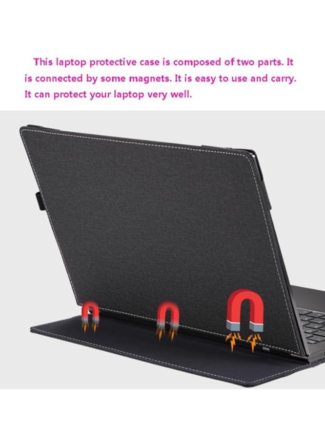 General Laptop Case Compatible with Lenovo YOGA 7 Pro (YOGA C930) 13.9 Inch, All-Inclusive Anti-Fall Protective Shell PU Leather Inner Bag Protective Cover  - Image 2