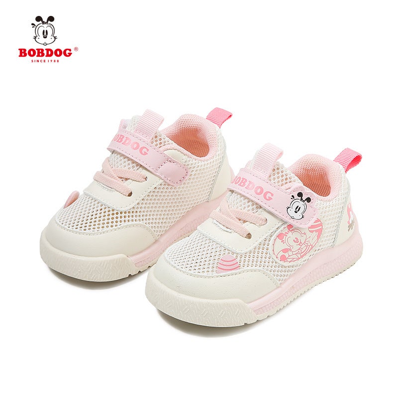 Sandals With Soft Soles, Functional Single Mesh Surface For Children, Breathable Toddler Shoes For Girls And Boys, Babudou Mesh Shoes, Summer Style - Image 1
