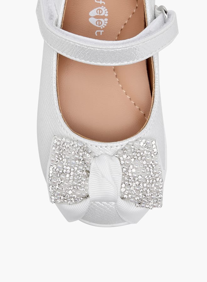 بيرفيت حذاء ماري جين للبنات مزين بفيونكة وإغلاق بشريط لاصق - Image 4