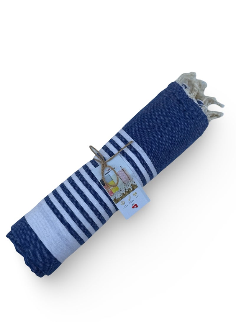The Line Beach Towel Blue - Image 2