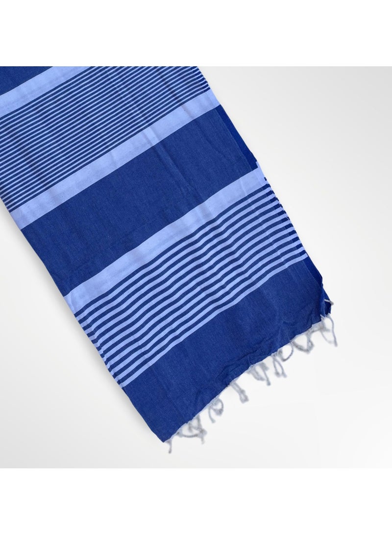 The Line Beach Towel Blue - Image 1