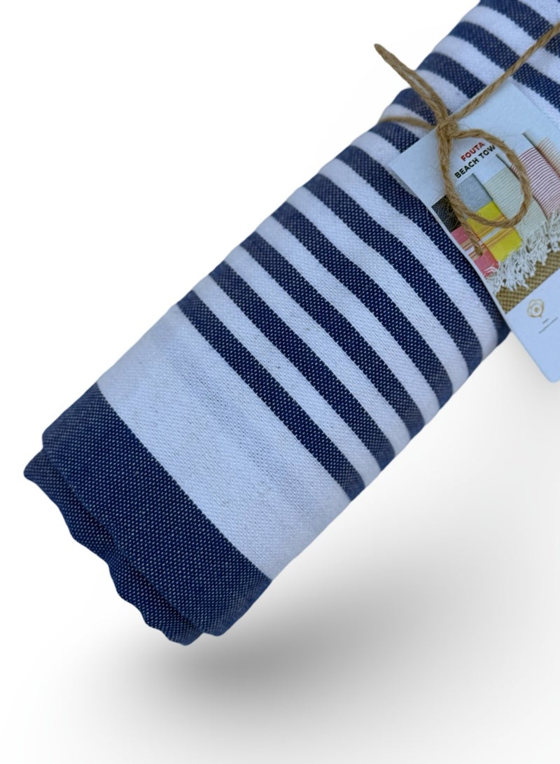 The Line Beach Towel Blue - Image 3