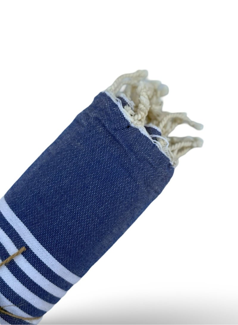 The Line Beach Towel Blue - Image 4