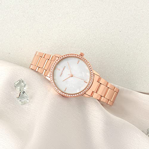 Joker & Witch Comet White Dial 18mm Rose Gold Stainless Steel Watch for Women - Image 3