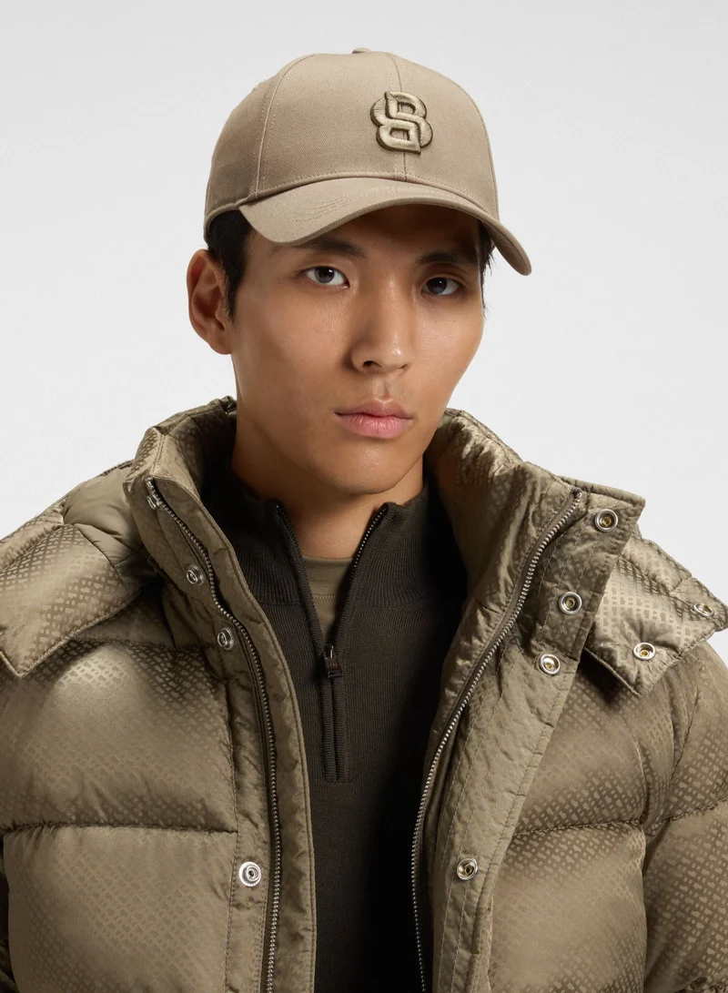 BOSS Cotton-twill cap with embroidered Double B monogram