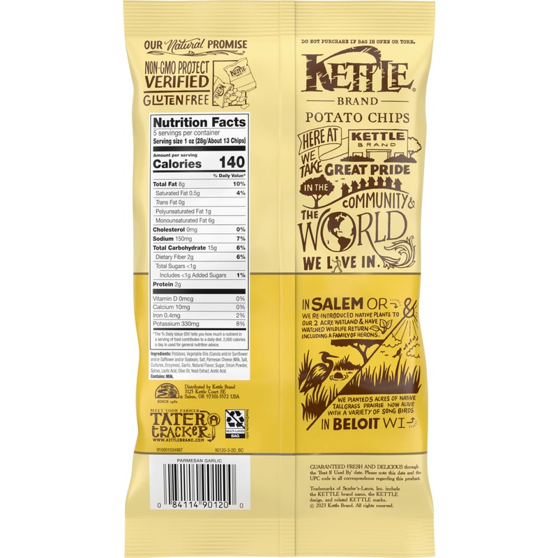 Kettle Brand KETTLE FOODS CHIPS KETTL GARLIC PARM 5 OZ - Image 4