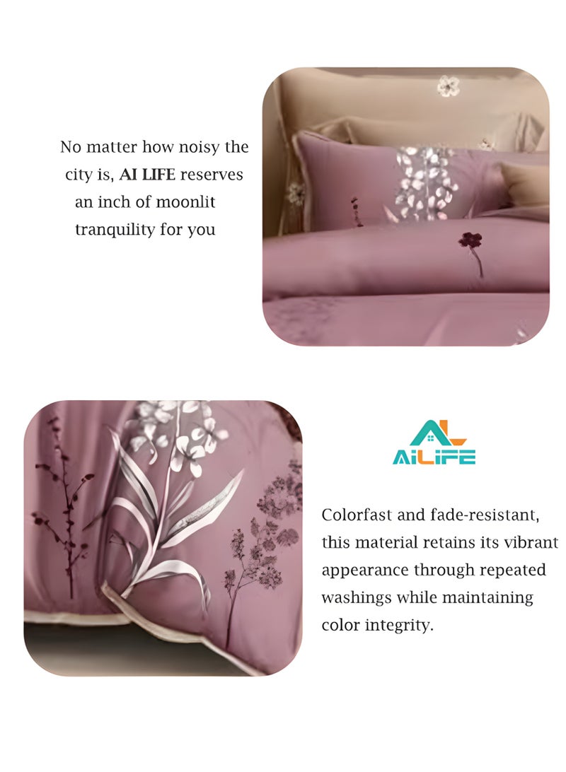 Al LIFE Ultra-Soft Luxury King Bedding Set (6-Piece) - Breathable Microfiber Sheets with Deep Pocket, Duvet Cover & 4 Pillowcases - Durable, All-Season Comfort  - Image 4