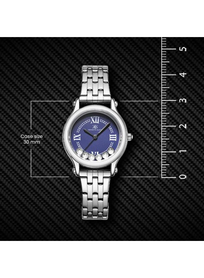 KENNETH SCOTT Women's Stainless Steel Analog Watch K25510-SBSN - 30 mm
