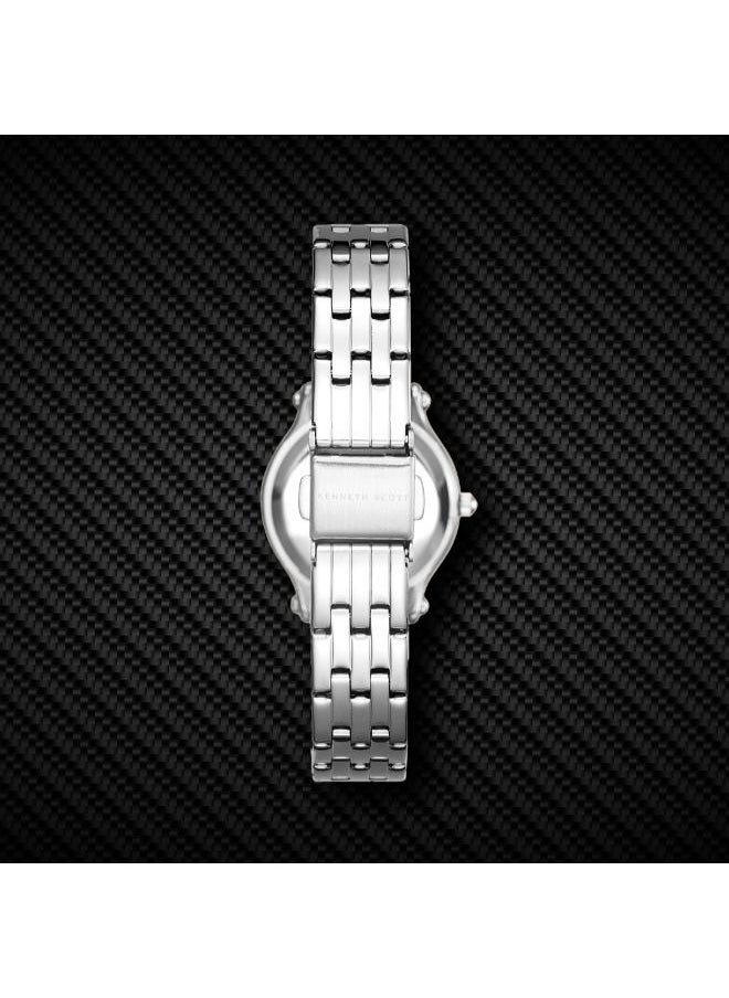 KENNETH SCOTT Women's Analog Display Watch With Silver Stainless Steel Strap - K25510-SBSN  - Image 5