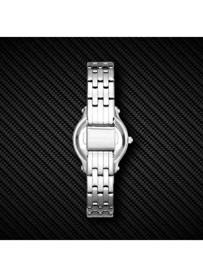 Kenneth Scott Blue Women's Stainless Steel Analog Watch K25510-SBSN - 30 mm for Women | Best Price UAE