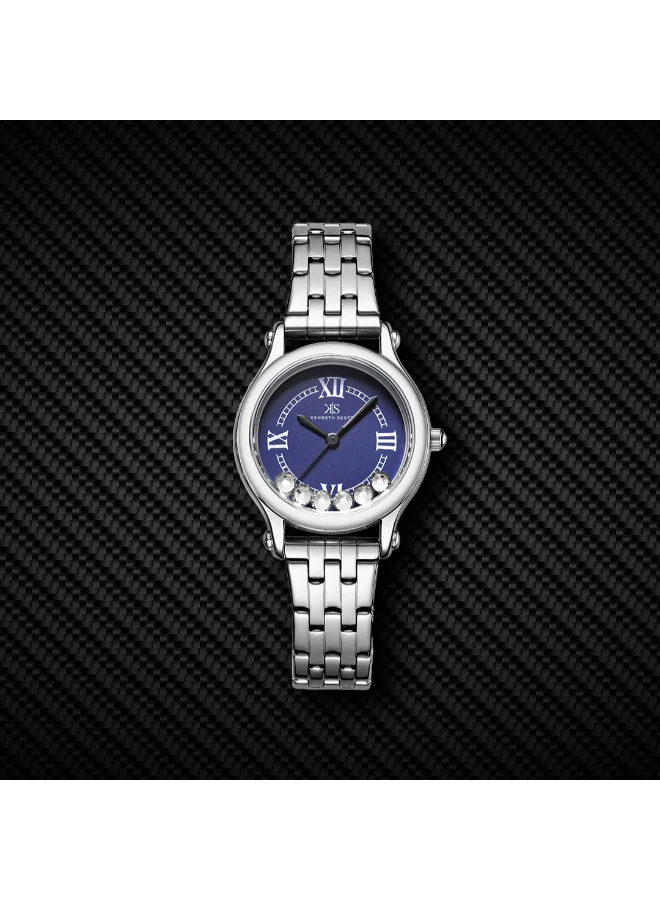 Kenneth Scott Blue Women's Stainless Steel Analog Watch K25510-SBSN - 30 mm for Women | Best Price UAE