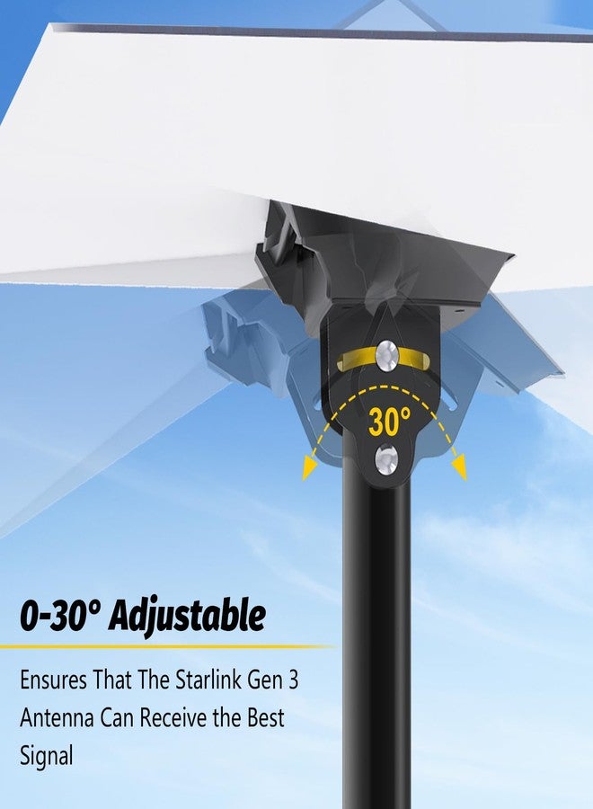 Ybervont Starlink Gen 3 Mount with Adapter, Extension-Type Heavy Duty Starlink Long Wall Mount, StarLink Pole Mount, Mounting Kit for Starlink Gen 3 Internet Kit Satellite - Image 2