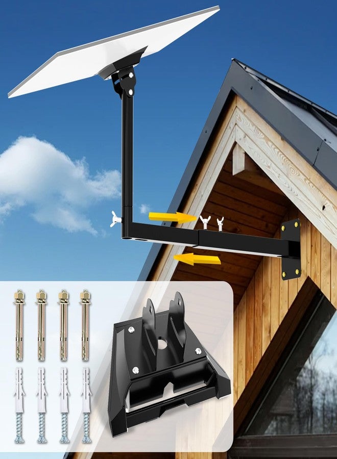 Ybervont Starlink Gen 3 Mount with Adapter, Extension-Type Heavy Duty Starlink Long Wall Mount, StarLink Pole Mount, Mounting Kit for Starlink Gen 3 Internet Kit Satellite - Image 1