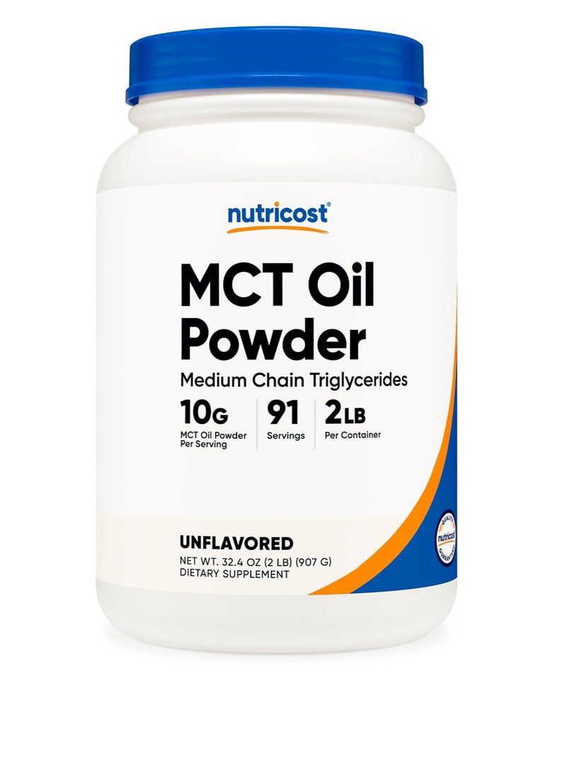 مسحوق زيت Mct - رائع للكيتو والكيتوزيه والنظام الغذائي الكيتوني - خالي من الكربوهيدرات الصافية - صنع في الولايات المتحدة الأمريكية، غير معدل وراثيًا + خالي من الغلوتين 2 رطل - Image 1