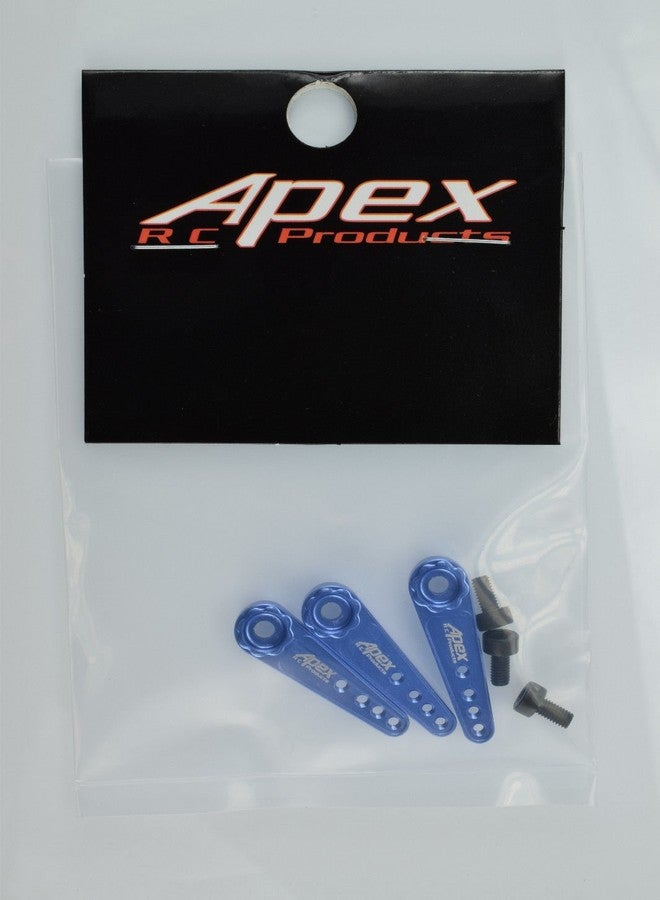 Apex RC Products Blue 25T for Futaba/Savox Aluminum Servo Horn - 3 Pack #8027 - Image 5
