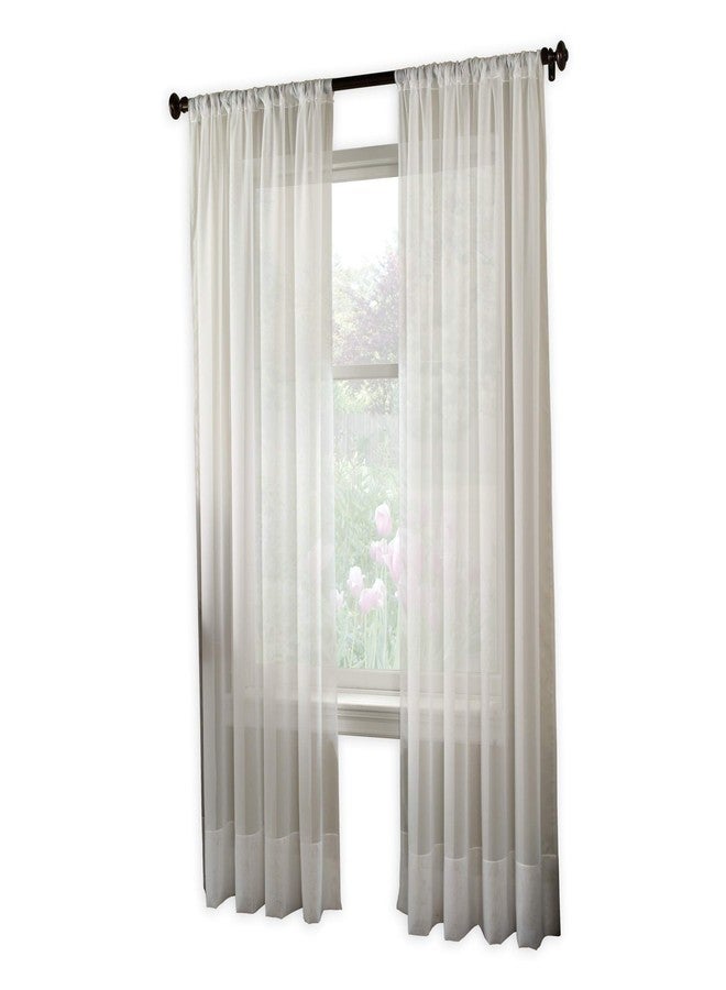 Curtainworks Soho Voile Sheer Curtain Panel, 59" X 108", Winter White - Image 2