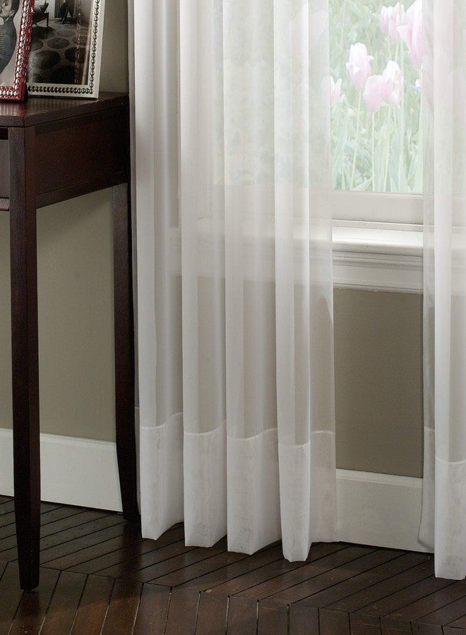 Curtainworks Soho Voile Sheer Curtain Panel, 59" X 108", Winter White - Image 4